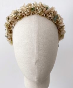 Diadema de flores preservadas - Abaca