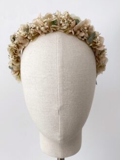 Diadema de flores preservadas - Abaca