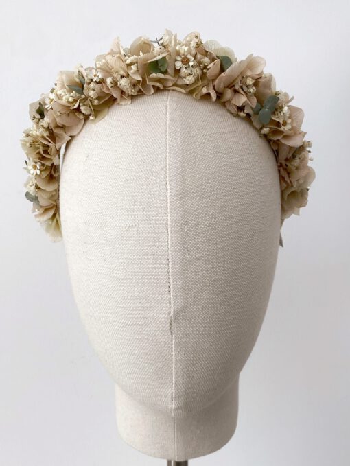 Diadema de flores preservadas