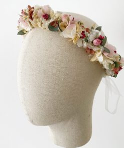 Corona de flores preservadas para novias, Astrid