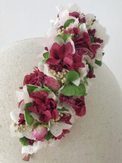 Diadema de flores preservadas Bimba de invitada