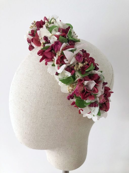 Diadema de flores preservadas Bimba de invitada