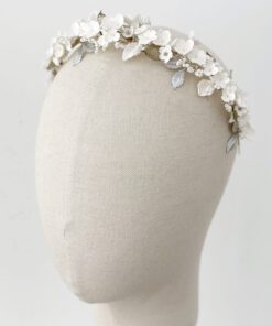 Diadema de flores de porcelana para novias, Claremont