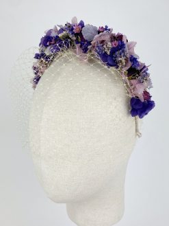 Diadema de flores preservadas Colette para invitadas