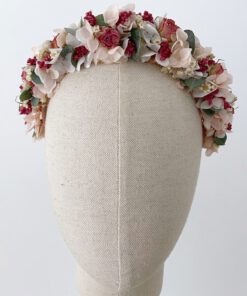 Diadema de flores preservadas para novias, Creta