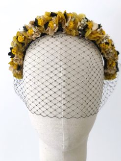 Diadema de flores preservadas Deva para invitadas