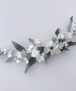 Tocado de flores de porcelana - Elara