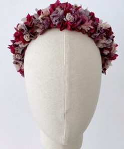 Diadema de flores preservadas de invitada Erin