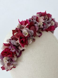 Diademas para Diadema de flores preservadas de invitada Erin