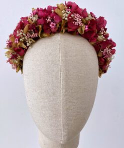 Diadema de flores preservadas de invitada Henar