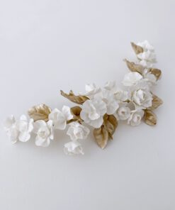 Tocado de porcelana para novia Hera