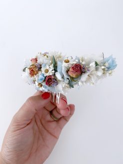 Tocado de flores preservadas para novias Lirio