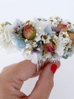 Tocado de flores preservadas para novias Lirio