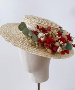 Canotier de copa baja y ala media Violette