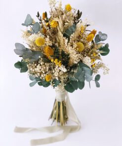Ramo de flor preservada para novia Sunset