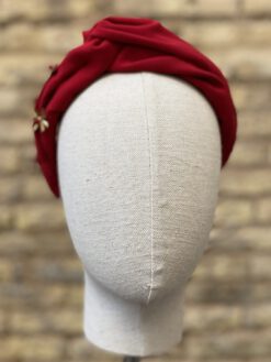 Diadema turbante roja para inviada Unique