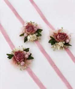 Pulsera de flores preservadas para boda