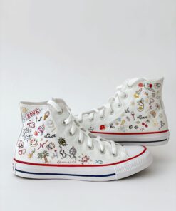 Converse personalizadas y bordadas a mano, Little Draw.