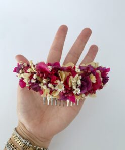 Tocado de flores preservadas - Loto