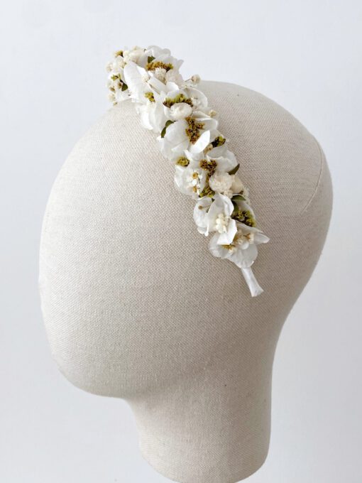 Diadema de flores preservadas Margarita