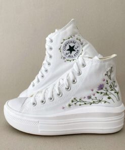 Converse personalizadas y bordadas a mano, Garden
