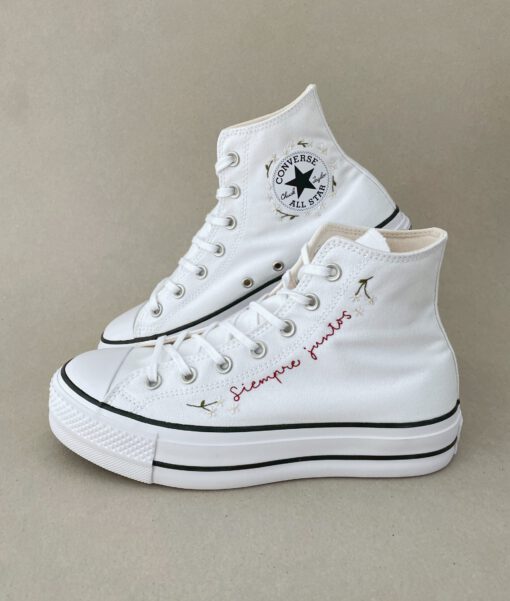 Converse personalizadas words bordadas para novia