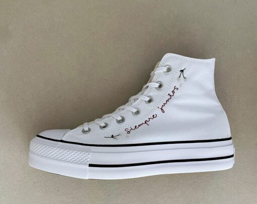 Converse personalizadas words bordadas para novia