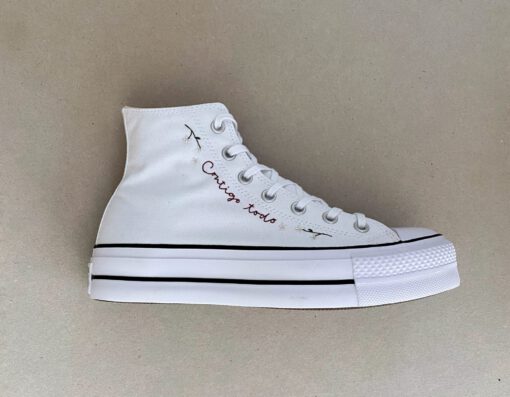 Converse personalizadas words bordadas para novia