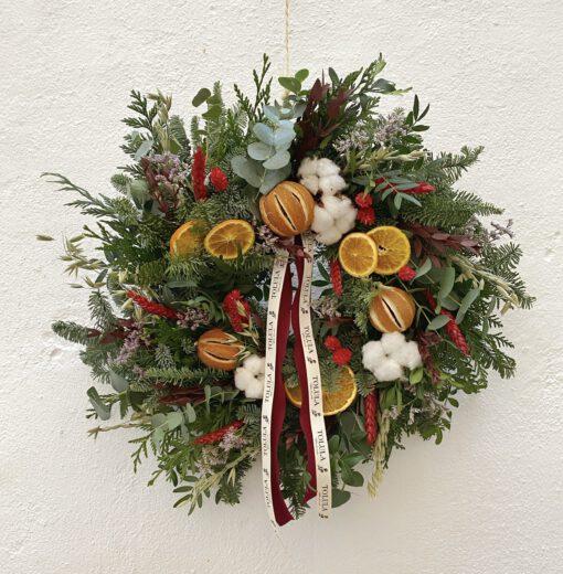 Corona de Navidad roja