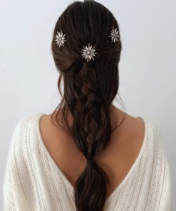 tres peinetas para novia con forma de estrella hair stars