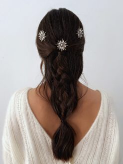 tres peinetas para novia con forma de estrella hair stars