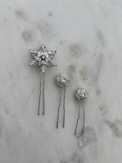 Conjunto de horquillas para novia con cristales